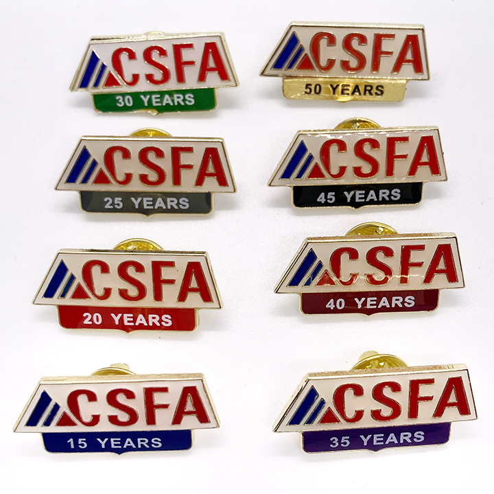 CSFA Milestone Pins